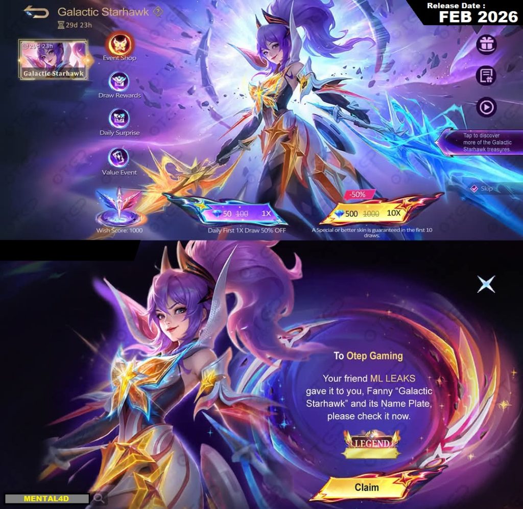 KAPAN RILIS SKIN LEGEND LIMITED FANNY “Galactic Starhawk”