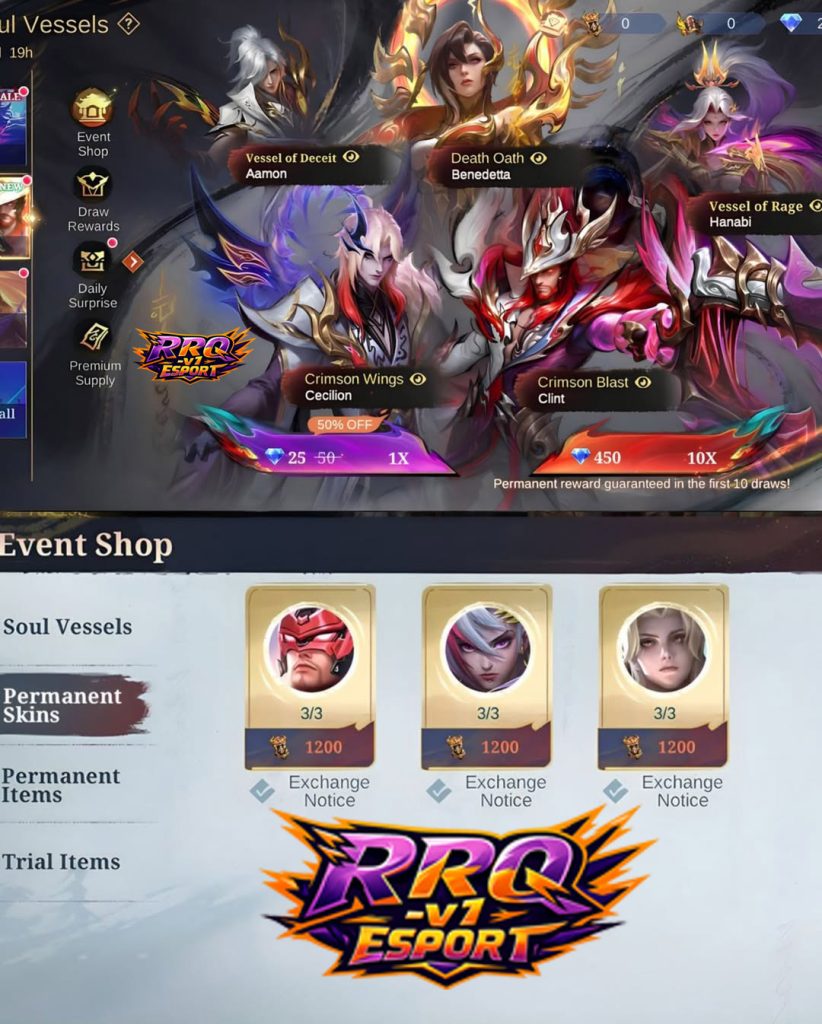 Bocoran lengkap list yang diperkirakan hadir di event Skin Soul Vessels 2.0